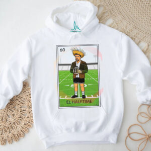 El Halftime Loteria Card Style Benito Football Field T shirt