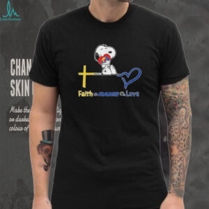 Faith Love Rams Snoopy Dog Los Angeles Football Fan T Shirt