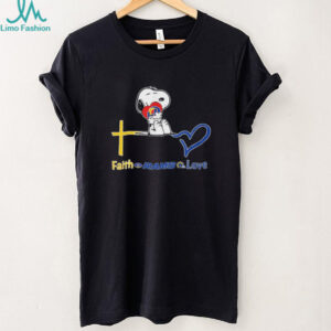 Faith Love Rams Snoopy Dog Los Angeles Football Fan T Shirt