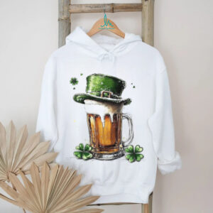 Frothy Beer Mug with Leprechaun Hat Sketch Illustration