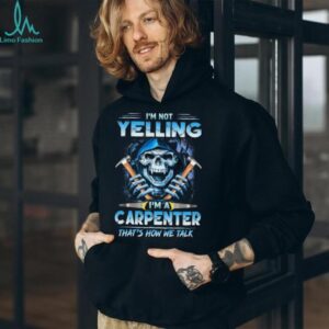 Funny Carpenter Blue Reaper Skull Hammer Woodworker T Shirt