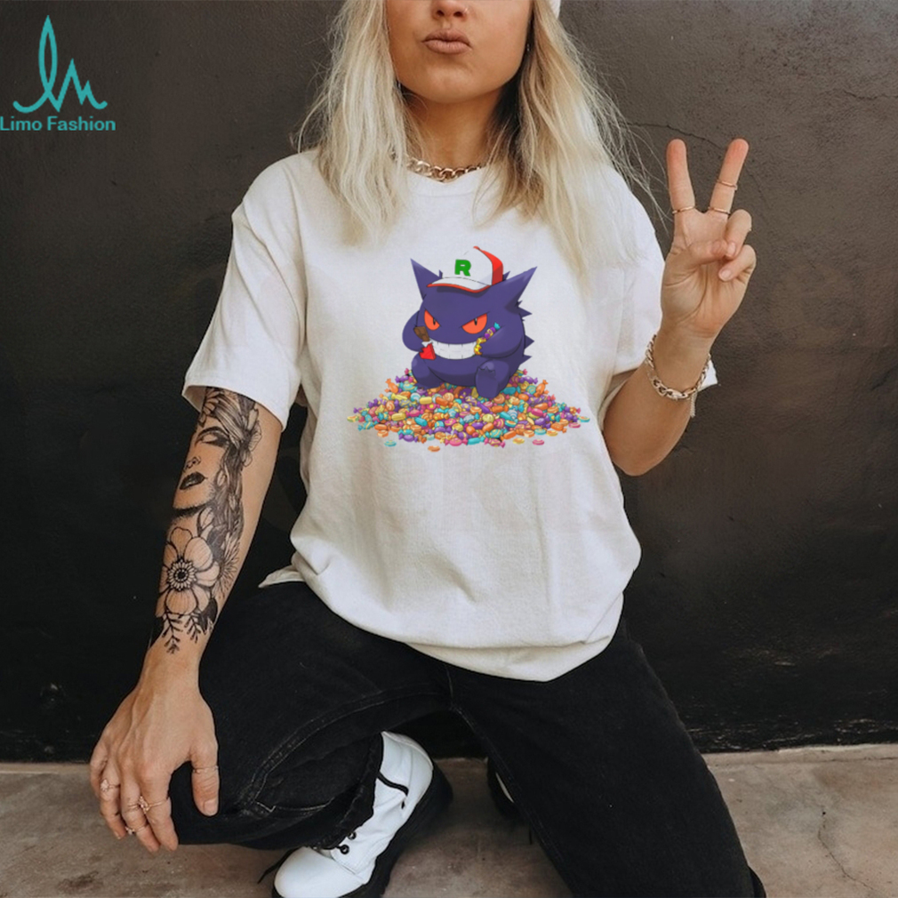 Gengar Pokémon Team Rocket Candy Thief Kawaii Graphic Tee Gengar Pokémon Team Rocket Candy Thief Kawaii Graphic Tee