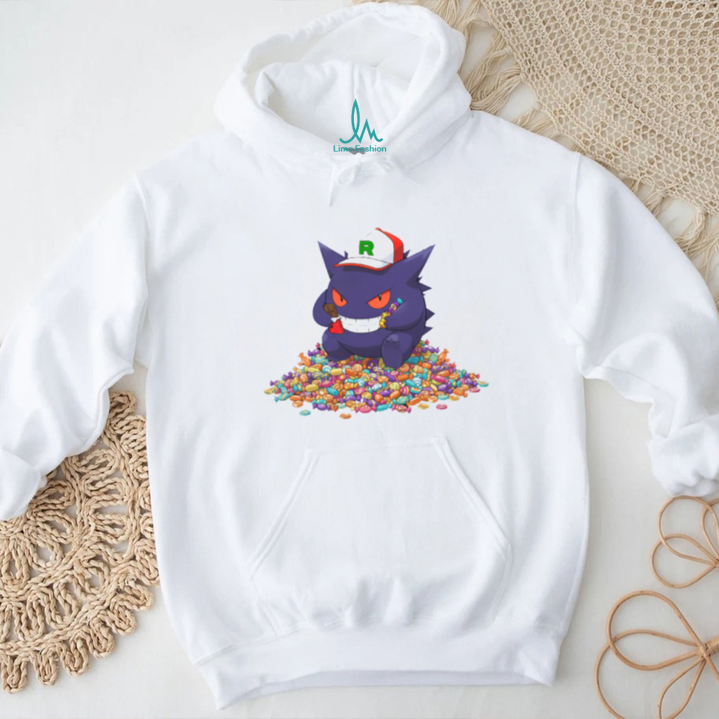 Gengar Pokémon Team Rocket Candy Thief Kawaii Graphic Tee Gengar Pokémon Team Rocket Candy Thief Kawaii Graphic Tee