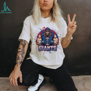 Giants Football Warrior Splatter Art T Shirt