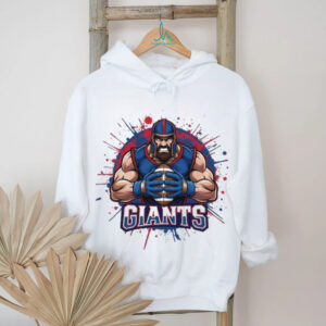 Giants Football Warrior Splatter Art T Shirt