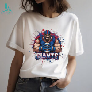 Giants Football Warrior Splatter Art T Shirt