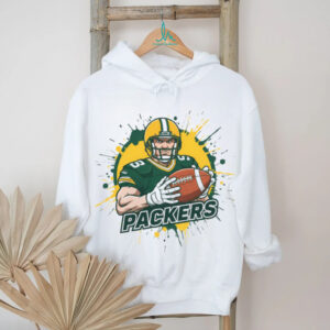 Green Bay Packers Football Player Splatter Art Shirt