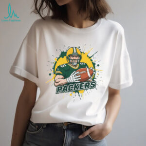 Green Bay Packers Football Player Splatter Art Shirt