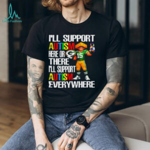 Green Bay Packers Mascot Cheesehead Autism Awareness Support T Shirt
