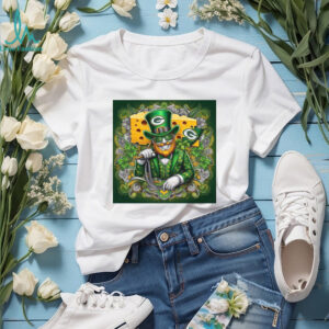 Green Bay Packers Style Leprechaun with Cheesehead St. Patrick's Day Tee