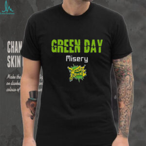 Green Day Misery Jet Set Karaoke V Neck Graphic T Shirt