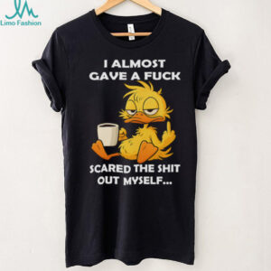 Grumpy Duck Drinking Coffee Sassy Humor Graphic T Shirt