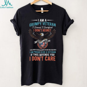Grumpy Veteran Pride Eagle T Shirt I Served I Sacrificed I Don't Care