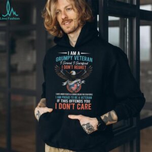 Grumpy Veteran Pride Eagle T Shirt I Served I Sacrificed I Don't Care