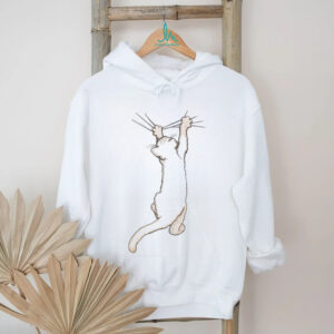 Hanging Orange Tabby Cat Scratching T shirt