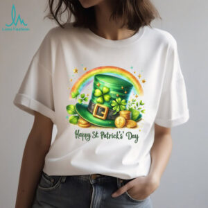 Happy St. Patrick's Day Leprechaun Hat and Rainbow Tee