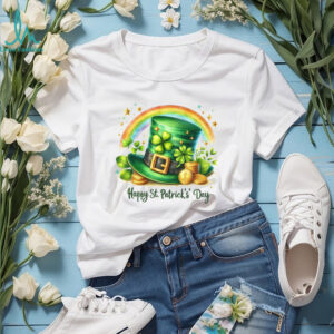 Happy St. Patrick's Day Leprechaun Hat and Rainbow Tee