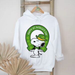 Happy St. Patrick's Day Lucky Dog with Green T Shirt and Horseshoe
