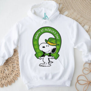 Happy St. Patrick's Day Lucky Dog with Green T Shirt and Horseshoe