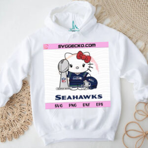Hello Kitty Seattle Seahawks Super Bowl Champion SVG Football Fan Art