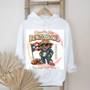 Here For The Benito Bowl 2026 Puerto Rico Football Mascot T shirt