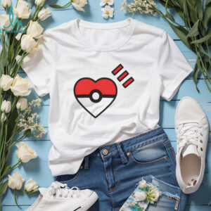 Human Made Style Heart Pokéball Minimalist Pokémon T Shirt