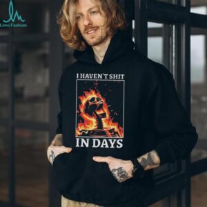 I Haven't Shit In Days Flaming Skeleton Funny Meme T Shirt