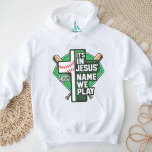 In Jesus Name We Play Baseball Cross T Shirt Design Christian Sports