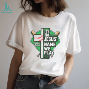In Jesus Name We Play Baseball Cross T Shirt Design Christian Sports