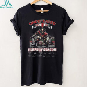 Indiana Hoosiers Football 2025 Undefeated 16 0 Perfect Season Signatures T Shirt