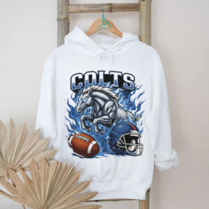Indianapolis Colts Blue Fire Horse Mascot Football Shirt