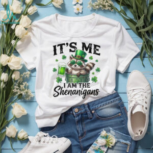 It’s Me I Am The Shenanigans Funny Raccoon St. Patrick’s Day Shirt