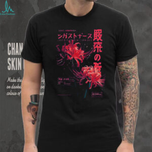 Japanese Red Spider Lily Anime Aesthetic T Shirt Lycoris Radiata Graphic