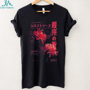 Japanese Red Spider Lily Anime Aesthetic T Shirt Lycoris Radiata Graphic
