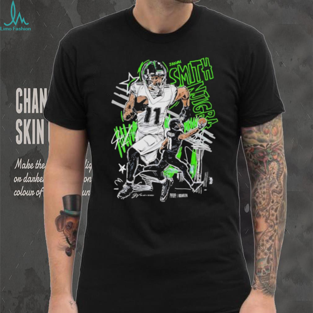 Jaxon Smith Njigba Seattle Seahawks #11 Action Illustration T Shirt Jaxon Smith Njigba Seattle Seahawks #11 Action Illustration T Shirt