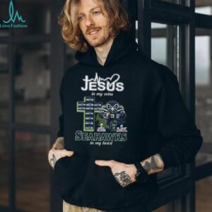 Jesus In My Veins Seahawks In My Heart Christian Football Fan T Shirt