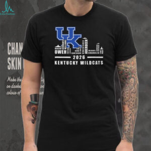 Kentucky Wildcats 2026 Team Roster Skyline Graphic T Shirt