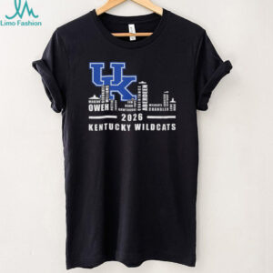 Kentucky Wildcats 2026 Team Roster Skyline Graphic T Shirt