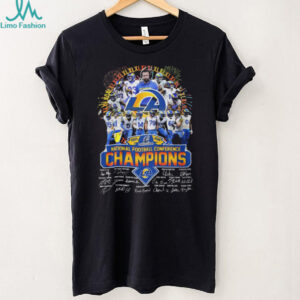 LA Rams 2025 2026 NFC Champions Signed Team Roster Fan T Shirt