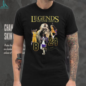 Legends Never Die Kobe Bryant 8 24 Mamba Mentality Gold Graphic Tee