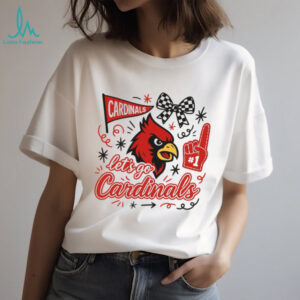 Let's Go Cardinals Fan Spirit Mascot Bow and Megaphone Sweatshirt