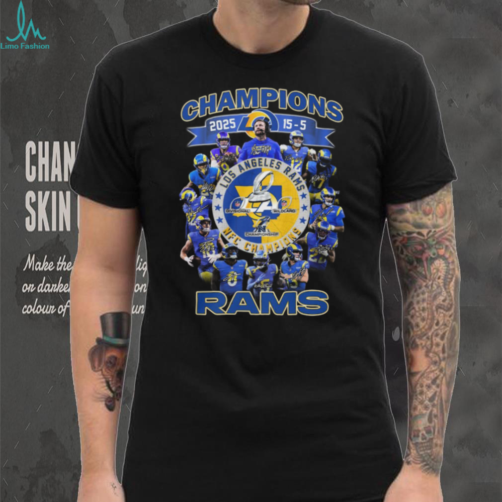 Los Angeles Rams 2025 NFC Champions Commemorative Team Shirt Los Angeles Rams 2025 NFC Champions Commemorative Team Shirt