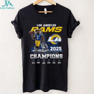 Los Angeles Rams 2025 National Football League Champions History T Shirt