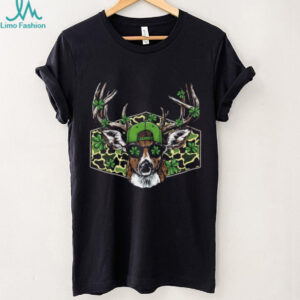 Lucky Buck St. Patrick's Day Deer Hunting Camo Sunglasses T Shirt