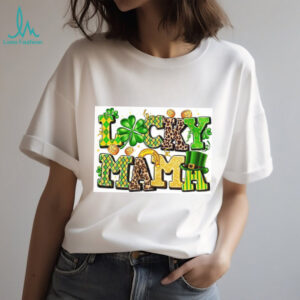 Lucky Mama Leopard Print & Plaid St. Patrick's Day T Shirt