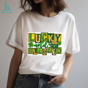 Lucky and Blessed Patchwork St. Patrick's Day Pot of Gold T Shirt