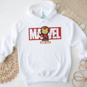 Marvel Iron Man Chibi Character Logo Graphic White T Shirt Marvel Iron Man Chibi Character Logo Graphic White T Shirt