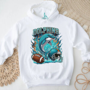 Miami Dolphins Football Mascot White T Shirt Miami Dolphins Football Mascot White T Shirt