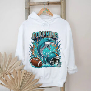 Miami Dolphins Football Mascot White T Shirt