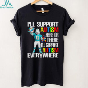 Miami Dolphins T.D. Mascot Autism Awareness Support T Shirt